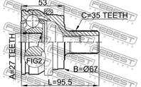ШРУС MERCEDES BENZ E-CLASS 211 4 MATIC 2002-2009