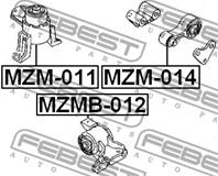 Подушка двигателя без кронштейна (mazda : 6 mazda 6) asva