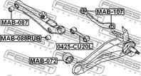 FEBEST MAB-088RUB Сайлентблок рычага MITSUBISHI LANCER 00-09 зад.подв.