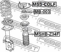 Опорный подшипник переднего амортизатора Mitsubishi colt 04-&gt