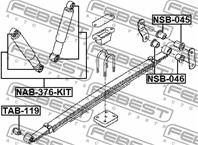 Втулка задней рессоры NISSAN NAVARA (D40) (2005&gt)