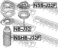 FEBEST NSS-J32F Опора амортизатора NISSAN TEANA/MURANO 07- пер.