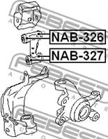 FEBEST NAB-326 Сайлентблок рычага NISSAN PRIMERA 90-01 пер.подв.