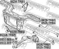 FEBEST MZAB-TRBR Сайлентблок рычага MAZDA TRIBUTE 00-07 зад.подв.