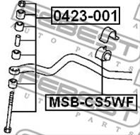 FEBEST MSB-CS5WF Втулка стабилизатора MITSUBISHI LANCER 00-09 25мм пер.