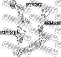 Опора двигат.зад.MAZDA DEMIO DW3/DW5 1996-2002