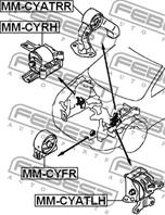 Опора двигат.MITSUBISHI OUTLANDER CW 2006-2012