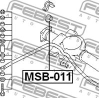 FEBEST MSB-011 Втулка стабилизатора MITSUBISHI PAJERO 96- зад.подв.