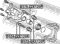 ПЫЛЬНИК ВТУЛКИ НАПРАВЛЯЮЩЕЙ СУППОРТА ТОРМОЗНОГО ПЕРЕДНЕГО (TOYOTA CAMRY ACV3/MCV3 2001-2006) FEBE...