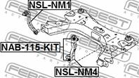 FEBEST NSL-NM4 Кронштейн подрамника NISSAN TIIDA 05-12 пер.подв.лев.
