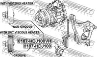 FEBEST 0187-HDJ100HV Ролик натяжной ремня кондиционера TOYOTA LAND CRUISER 100 98-07