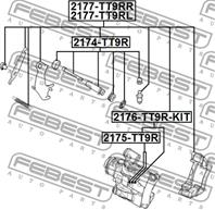 Ремкомплект передн суппорта ford transit tt9 2006-2013 2175-tt9r