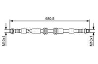 1 987 481 734_шланг тормозной передний прав./лев.! MB GL/ML X166/W166 3.5-6.3 1