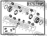 FEBEST 0175-190F Рем. к-кт. суппорта TOYOTA CAMRY 91-96 перед.