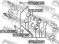 Поршень передн суппорта toyota avensis (97-03) 0176-st200f