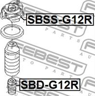 FEBEST SBD-G12R Отбойник амортизатора SUBARU FORESTER/IMPREZA/LEGACY 07- зад.подв.