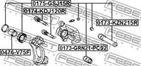 Ремкомплект задн суппорта toyota land cruiser prado 120 2002-2009 0175-gsj15r