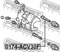 FEBEST 0174-ACV30F Втулка направляющая суппорта TOYOTA CAMRY 01-06 пер.