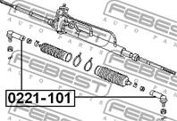 FEBEST 0221-101 Наконечник р/т NISSAN ALMERA 94-/MAXIMA 00- лев/прав.