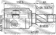 Р/к-т шруса внутр. Re 29X35X26 FORD KUGA CBV 08-