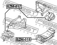 FEBEST SZM-017 Опора двигателя SUZUKI GRAND VITARA 06- передн.