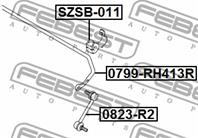 FEBEST SZSB-011 Втулка стабилизатора SUZUKI LIANA 06- зад.подв.