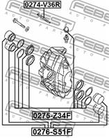 Ремкомплект суппорта тормозного переднего