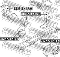 Опора двигателя szm-sx4fr