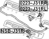 FEBEST 0223-J31RR Тяга стабилизатора NISSAN TEANA 03-08 задн.прав.