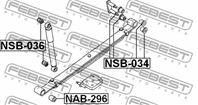 FEBEST NSB-034 Втулка рессоры NISSAN DATSUN 92-02/VANETTE 86-94 зад.подв.задн.