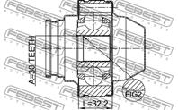 Шрус карданного вала 30x76.7