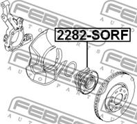 FEBEST 2282-SORF Подшипник ступ.HYUNDAI SANTA FE/IX55/KIA SORENTO 06- пер/зад