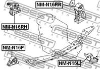 FEBEST NM-N16RH NM-N16RH Опора двигателя NISSAN ALMERA/PRIMERA 00-05