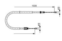 1 987 477 890_трос ручника л.! Renault Scenic 1.6