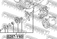 Ролик nis patrol/safari y61 1997-2006 (кондиционер)