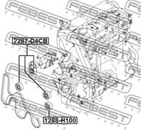 FEBEST 2287-D4CB Ролик ремня приводного KIA SORENTO 2.5D 02-/HYUNDAI H-1/STAREX 2.5D 02-