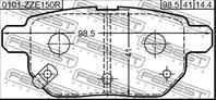 Колодки зад toy corolla ade150/nde150/nre150/zre15