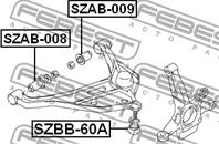FEBEST SZAB-009 Сайлентблок рычага SUZUKI GRAND VITARA пер.