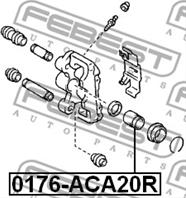 FEBEST 0176-ACA20R Поршень суппорта TOYOTA COROLLA 01-07/RAV4 -05 зад.