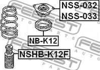 FEBEST NSHB-K12F Пыльник амортизатора NISSAN MICRA 02-/NOTE 05-/TIIDA 05- пер.