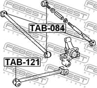 TAB-121_сайлентблок пер. рычага зад. подвески! To