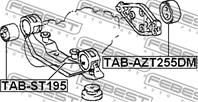 Подушка зад дифференциала нижняя toy caldina st215
