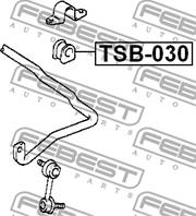 FEBEST TSB-030 Втулка стабилизатора TOYOTA CARINA 92-97/RAV4 00-05 пер.подв.