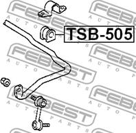 FEBEST TSB-505 Втулка стабилизатора TOYOTA AVENSIS D=23 97-03 пер.подв.