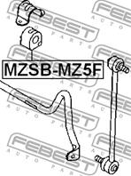FEBEST MZSB-MZ5F Втулка стабилизатора MAZDA 3 03-08 пер.подв.