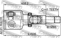 ШРУС внутренний правый 31X44X41