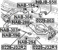 FEBEST 0229-003 Болт эксцентрик NISSAN MURANO/TEANA 08-
