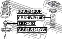 FEBEST SBSI-B12LOW Проставка пружины SUBARU IMPREZA 92-07/LEGACY 89-98 зад.нижн.