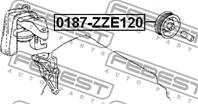 FEBEST 0187-ZZE120 Ролик ремня приводного TOYOTA AURIS/AVENSIS/COROLLA 1.4-1.8 03-