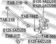 FEBEST TAB-300 Сайлентблок цапфы LEXUS RX300/330/350/RX400H зад.подв. FEBEST TAB-300 Сайлентблок цапфы LEXUS RX300/330/350/RX400H зад.подв.